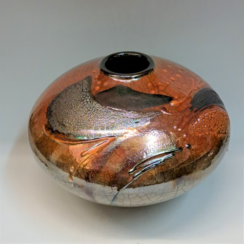 #230756 Raku Glitter Pot $79 at Hunter Wolff Gallery